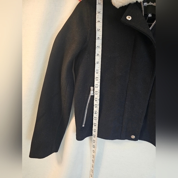Madewell Sherpa-Collar Asymmetric Zip-Front Jacket Size XS NWT - Picture 8 of 10